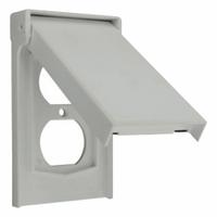 LEVITON Wall Plate: Thermoplastic Nylon, Duplex Receptacles, 1 Gangs, 4 7/16 in Overall Ht, Gray (MPN 4978-GY). Key specifications — Brand: LEVITON; Color: Gray; Compatible with Product Type: Duplex Receptacles; Mounting Orientation: Vertical.