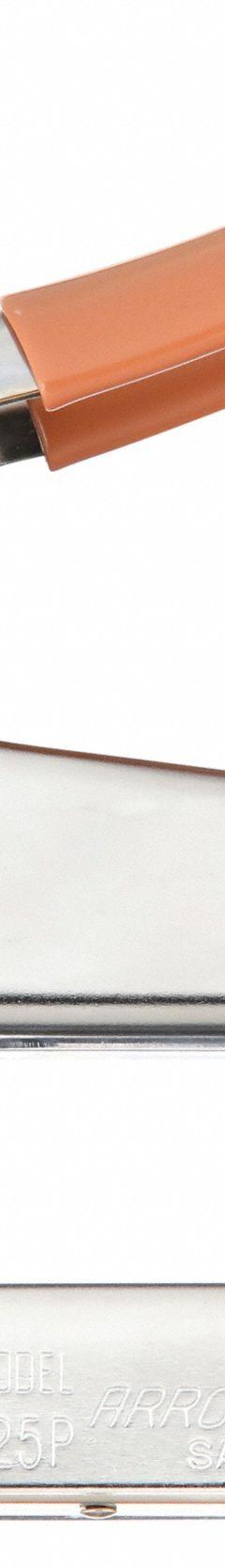 ARROW Wire and Cable Staple Gun: 7 3/8 in Overall Lg, For 3/8 in_7/16 in_9/16 in Staple Leg Lg (MPN T25). Key specifications — attr177325: Straight; attr125717: ARROW; attr171020: Arrow 259; attr177373: Steel; attr472098: Brad Nails & Flat Crown Staples; attr508666: 7 In or Less.