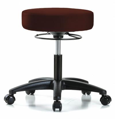 APPROVED VENDOR Cleanroom Stool: Vinyl, Ht Range 18 in to 23 in, 17 in Seat Wd, 17 in Seat Dp - Vinyl Lab Stools