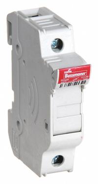 BUSSMANN Fuse Block: Finger-Safe, 1 Pole, 600 V AC, DIN Rail Mounting, Box Lug Termination (MPN CHM1DU). Key specifications — Brand: BUSSMANN.