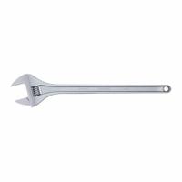 PROTO Adjustable Wrench: Alloy Steel, Chrome, 24 3/16 in Overall Lg, 2 27/32 in Jaw Capacity (MPN J724B). Key specifications — attr309359: Chrome; attr324924: PROTO; attr309358: Alloy Steel.