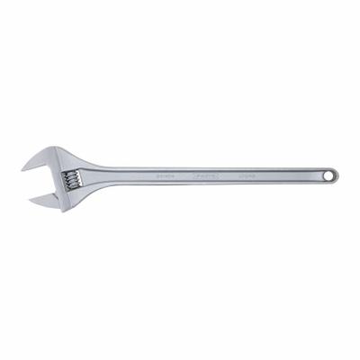 PROTO Adjustable Wrench: Alloy Steel, Chrome, 24 3/16 in Overall Lg - General Purpose Adjustable Wrenches