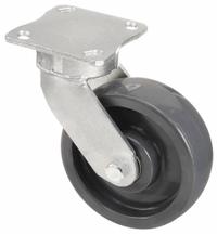 APPROVED VENDOR Plate Caster: Corrosion-Resistant, Swivel, Nylon, 5 in Wheel Dia, 2 in Wheel Wd (MPN P25S-N050K-14-002). Key specifications — Wheel/Tread Color: White; Brand: APPROVED VENDOR; Roll Up: Swivel.