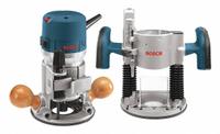 BOSCH Router: Mid-Size, Fixed and Plunge Base, 2.25 hp, Variable Speed, 25,000 RPM, Palm Grip (MPN 1617EVSPK). Key specifications — attr326433: Soft-Start; attr241172: Router; attr217717: 120V AC; attr217680: BOSCH.