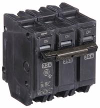 GE Miniature Circuit Breaker: THQL, 35 A, 120/240V AC, Three Phase, 10kA at 120/240V AC, Std (MPN THQL32035). Key specifications — Amps: 35 A; AC Voltage Rating: 120/240V AC; Phase: Three; Max. AIR Rating: 10kA at 120/240V AC; For Use With: Power Mark Gold Load Centers and AQ Lighting Panels.