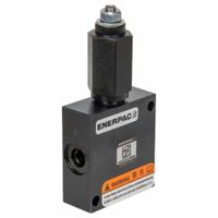 ENERPAC Hydraulic Sequence Valve: 1.6 gpm Max Flow Rate, #4 SAE O-Ring Boss, #4 SAE O-Ring Boss (MPN WVP5). Key specifications — attr1018158: Automatic; attr1018114: Set Screw; attr1018116: Steel; attr1018117: ENERPAC.