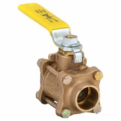 APOLLO Manual Two-Way Ball Valve: 1 in, Bronze, Straight, Sweat x Sweat, 600 psi Max. Pressure (CWP) (MPN 8220501). Key specifications — Brand: APOLLO; Handle: Lever.