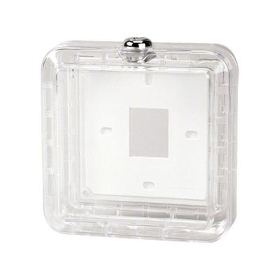 APPROVED VENDOR Universal Thermostat Guard: Snap-On, Clear, Ring Base/Solid Base - Plastic Thermostat Guards with Lock & Key