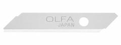 OLFA Utility Blade: 1 3/8 in Blade Lg, 1/4 in Blade Wd, 0.012 in Blade Thick, 34F819, Steel, 5 PK (MPN TSB-1). Key specifications — attr307708: 34F819; attr307711: Steel; attr307707: No; attr324888: OLFA.
