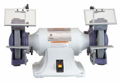 Dayton Bench Grinder: Fixed Speed, 1 hp, 8 in Max Wheel Dia, 3,600 RPM - Fixed-Speed Bench Grinders with Dust Exhaust Port