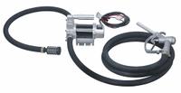 DAYTON Electric Drum Pump: 12 V DC, 1/4 hp HP, 12 gpm Max. Flow Rate, Pump with Hose & Nozzle, 13 ft (MPN 40M293). Key specifications — Brand: DAYTON; Meter: Not Included.