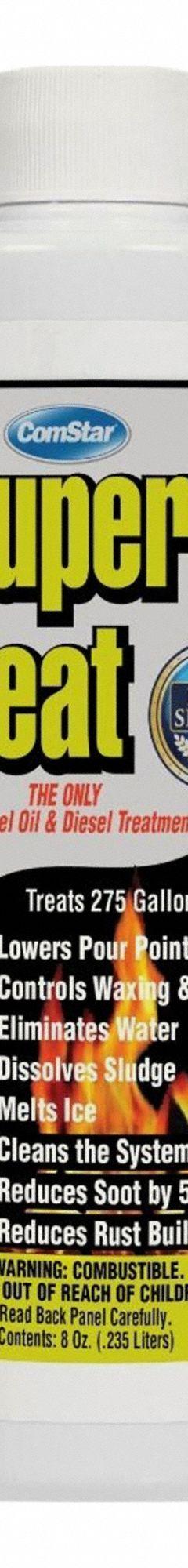 COMSTAR Fuel Additive: 8 oz, Diesel Fuel/Fuel Oil Compatible, Super Heat Series (MPN 60-129). Key specifications — Series: Super Heat; Compatible Fluid Type: Diesel Fuel; Brand: COMSTAR.