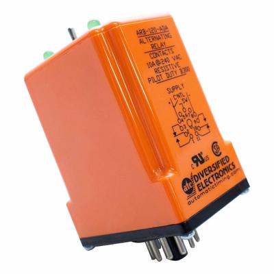 ATC DIVERSIFIED ELECTRONICS Alternating Relay: ARB Series, 120V AC, DPDT, Square - Socket-Mounted Alternating Relays