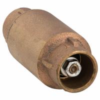 APPROVED VENDOR Spring Check Valve: Inline Valve Body, 1 in Pipe Size, Sweat x Sweat, Bronze, Sweat (MPN 6AJY9). Key specifications — Brand: APPROVED VENDOR.