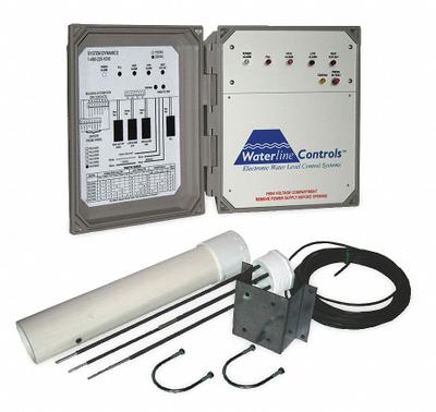 WATERLINE CONTROLS Water Level Control: 220V AC, Fill/High Alarm/Low Alarm, 4 Power Relays - Fluid Level Controllers
