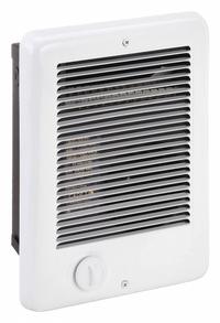CADET Recessed Electric Wall-Mount Heater: 1000 W, 120V AC, Single Phase, 120V AC, 1-phase, White (MPN CSC101TW). Key specifications — Grille Color: White; Programming Capability: Non-Programmable; Wattage Output: 1000 W; Voltage, Phase: 120V AC, 1-phase; Rough-In Dimensions - H x W x D: 10-1/8 in x 8 in x 4 in; Nominal Voltage - HVAC: 120V AC; Brand: CADET; Phase: Single.