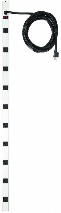 APPROVED VENDOR Outlet Strip: 10 Outlets, 15 ft Cord Lg, 20 A Current, Not UL Rated for Healthcare (MPN 52NY37). Key specifications — Brand: APPROVED VENDOR; Mounting Style: Clip.