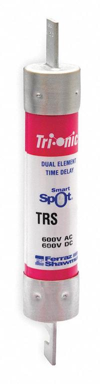 MERSEN Fuse: Class RK5, TRS-RID Series, Time-Delay, 500 A, 600 V AC, 600 V DC, Indicating (MPN TRS500RID). Key specifications — Series: TRS-RID.