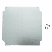 HAMMOND Inner Panel: Back Panel Panel, 5.87 in Overall Ht, 5.83 in Overall Wd, Steel, Galvanized (MPN 1555RFPL). Key specifications — Panel Style: Back Panel; Brand: HAMMOND; Finish: Galvanized; Manufacturer Part Number: 1555RFPL; Material: Steel.