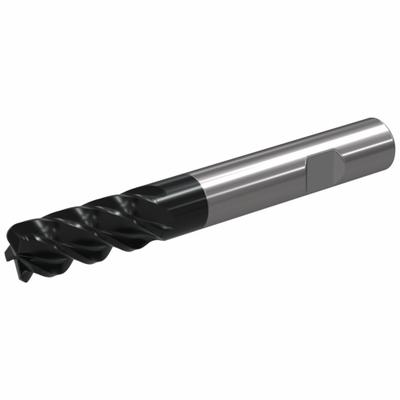 WIDIA Corner Chamfer End Mill: Carbide, TiAlN Coated, 5 Flute, 12 mm Mill Dia - Fast-Cutting Carbide Corner-Chamfer End Mills for Steel & Cast Iron