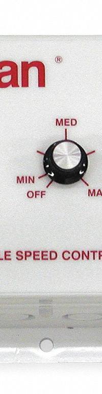 Speed Control: Dial, SPDT, 1 Switches or Dials, 120/240V AC, White Plate, 10 A, White (MPN VFMVS-1S). Key specifications — Brand: MULTIFAN; Reversible: Not Reversible; Input Voltage: 120/240V AC.