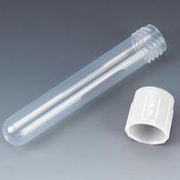 GLOBE SCIENTIFIC Test Tube: Test Tube, Polypropylene, 5 mL Capacity - mL, 0.17 oz Capacity - oz (MPN 6148W). Key specifications — Brand: GLOBE SCIENTIFIC; Graduated: No; Closure Color: White; Includes Closure: Yes; Body Color: White; Bottom Shape: Round; Body Material: Polypropylene.