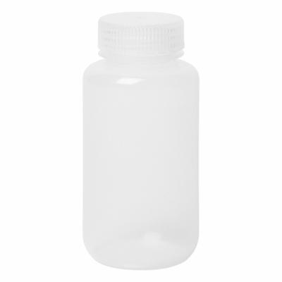 APPROVED VENDOR Reagent Bottle: Polypropylene, 250 mL, 8 fl oz, Closure Included, Colorless - Polypropylene Wide Mouth Round Lab Bottles