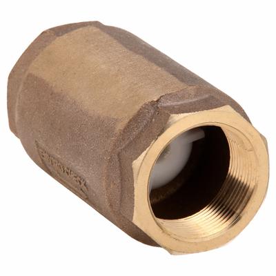 CAMPBELL Spring Check Valve: Poppet, Inline Valve Body, 1 1/2 in Pipe Size, FNPT x FNPT - Lead-Free Bronze Poppet Check Valves