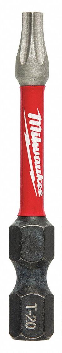 MILWAUKEE Driver Bit: Power Bit, T20 Bit Size, Imperial, Torx® Head, T20 Bit Industry Size, Std, Hex (MPN 48-32-4684). Key specifications — attr1119738: Hex; attr1119735: Imperial; attr1119740: Standard; attr1119734: Alloy Steel; attr1119737: Power Bit; attr1119741: MILWAUKEE.