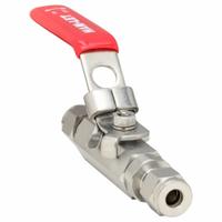 HAM-LET Manual Two-Way Ball Valve: 1/4 in, 316 Stainless Steel, Straight, Sweat x Sweat, Two-Piece (MPN H-700-SS-L-1/4-T-LD). Key specifications — Brand: HAM-LET; Handle: Locking Lever.