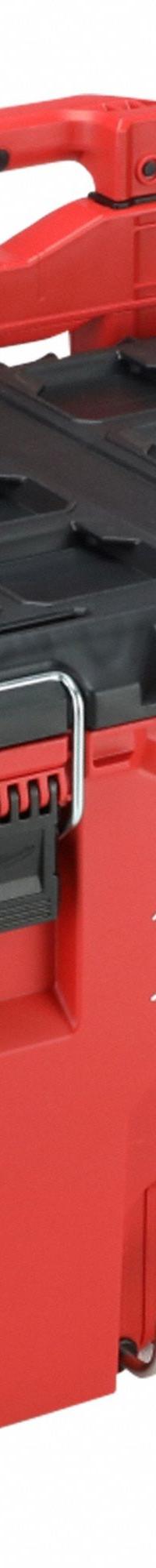 MILWAUKEE PACKOUT PACKOUT Rolling Tool Box: Polypropylene, Red, 22 in W x 19 1/2 in H x 18 in D (MPN 48-22-8427). Key specifications — attr1117293: MILWAUKEE; attr1117382: Polypropylene; attr1117383: Red.