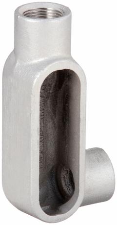 Conduit Outlet Body: Aluminum, 1 in Trade Size, LR Body, 11 cu in Body Capacity, Threaded Hub (MPN LR37SA). Key specifications — Finish: Powder Coated; Includes: Set Screw Hubs; For Use With: IMC; Brand: HUBBELL KILLARK; Hub Style: Threaded; Mfr. Series: Duraloy 7.