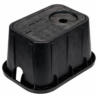 NDS Meter Box: Polyolefin, Rectangular, 12 in Overall Ht, 10 1/8 in Overall Wd - Valve & Meter Boxes