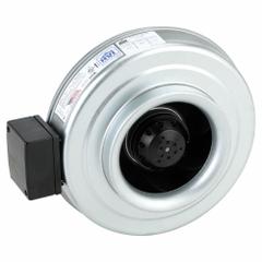In-Line Duct Fan: 502 cfm Max., 8 in Duct, 137 W, 120V AC, 1 Ph, IP44, Galvanized Steel (MPN 45018). Key specifications — Includes: Mounting Bracket; Brand: FANTECH; Speed Controllable: Yes; High-Efficiency Motor: No; Nameplate Voltage: 120V AC; Number of Speeds: 1; Airflow @ 0.000 in SP - Range: 500 to 749 cfm; High-Efficiency Motor_Broad: Standard-Efficiency Motor.
