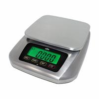 CDN Food Scale: 7 in Weighing Surface Dp, 6 3/8 in Weighing Surface Wd, 2 in Overall Ht, LCD, SD2220. Key specifications — Readability: 0 lb:0.1 oz; Brand: CDN; IP Rating: IP68.