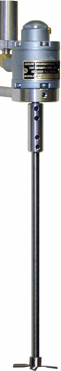 ARROW MIXING PRODUCTS Laboratory Mixer: Top, Clamp/Stand, 1/4 in Male NPT Inlet, NPT, 4 Blades, Male (MPN MODEL A5-12). Key specifications — attr1187631: Clamp; attr1187664: ARROW MIXING PRODUCTS.