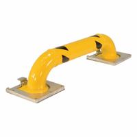 VESTIL Machine Guard: Mid-Rail Not Included, 9 in Top Rail Ht, 5/8 in Mounting Hole Dia, Guardrail (MPN LPRO-RF-36-9-4). Key specifications — Color: Yellow; Material: Steel; Rail Mounting Style: Floor Mounted; Includes Mid-Rail: Mid-Rail Not Included.
