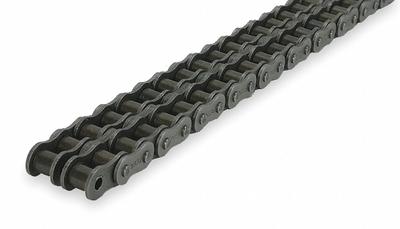 Dayton Roller Chain: Double Strand, 80, 1 in Pitch, Steel, 10 ft Overall Lg, Riveted Pin - Standard Roller Chains