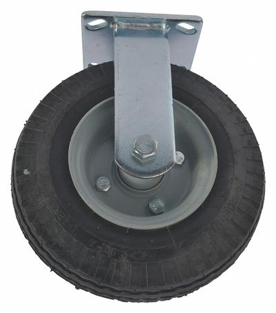 Dayton Rigid Caster: 300 lb Load Capacity, 8 in Overall Lg, 3 in Overall Wd, Rubber/Steel - Replacement Casters for Platform Trucks