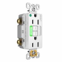 LEGRAND GFCI: Hospital Grade, Duplex, 5-15R, White, GFCI, 125V AC, 15 A, 2 Pole / 3 Wire (MPN 1597HGTRPIW)