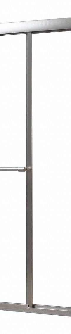 FOREMOST Shower Door: 56 in Min. Door Wd, 60 in Max. Door Wd, 70 in Overall Ht, Clear Tempered Glass (MPN TDSS6070-CL-BN). Key specifications — Brand: FOREMOST; Door Frame Finish: Brushed Nickel.