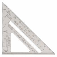 WESTWARD Rafter Angle Square: 7 in Square Size, Aluminum, Powder, 1/8 in, 1/8 in, SAE, Aluminum (MPN 4MRX4). Key specifications — attr936134: 1/8 in; attr936137: Hip and Valley Rafter Scale; attr934763: WESTWARD; attr984589: Inch; attr984960: Aluminum.