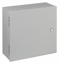 HOFFMAN Enclosure: Steel, 16 in x 16 in x 7 in, NEMA 1, Solid Cover, Hinged, Painted (MPN A16N16ALP). Key specifications — Brand: HOFFMAN; Closure Method: 1/4-Turn Latch; Knockouts: Not Included.