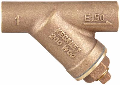 KECKLEY Y Strainer: 1 1/2 in, Sweat, Mesh, 0.034 in Screen Size, Bronze - Bronze Y Strainers