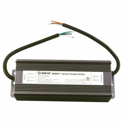 LED Driver: 96 W Power Output, 120V AC, 24V DC, 7 7/8 in Lg, Wet Location Rated - Tape & Linear Light Power Supplies