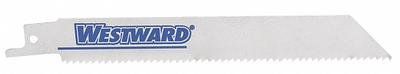 WESTWARD Reciprocating Saw Blade: 18 Teeth per Inch, 9 in Blade Lg, 1 mm Blade Thick - Nail-Embedded-Wood-Cutting Blades