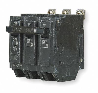 GE Miniature Circuit Breaker: THQB, 35 A, 120/240V AC, Three Phase, 10kA at 120/240V AC - THQB & THHQB Series, Bolt-On GE Miniature Circuit Breakers