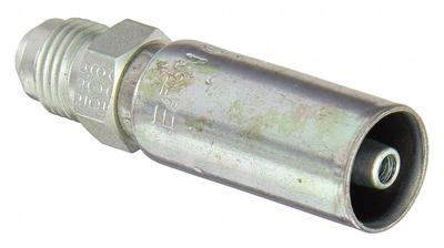KURT Hydraulic Crimp Fitting: Carbon Steel, Straight, -4 For Hose Dash Size - Kurt Crimp Hydraulic Hose Fittings with JIC Connection