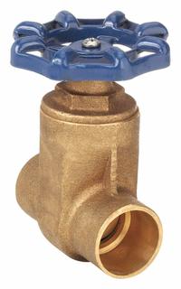 NIBCO Gate Valve: 1 in, Bronze, Non-Rising, 200 psi Max. Pressure (CWP), Wheel, Solid Wedge (MPN S29 1). Key specifications — Wedge Material: Cast Brass; Brand: NIBCO; Bonnet Material: Bronze.