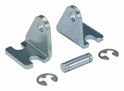 Parker Pivot Bracket Kit with Pin: Foot Mount Type, Fits 7/16 in_9/16 in Bore Dia - Foot Mounting Brackets